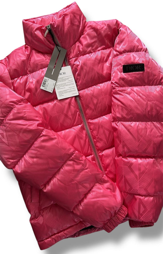 Pink Dior Diamond Puffer jacket