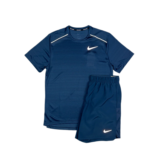 NIKE - ARMOURY NAVY MILER 1.0 & CHALLENGER SHORTS SET