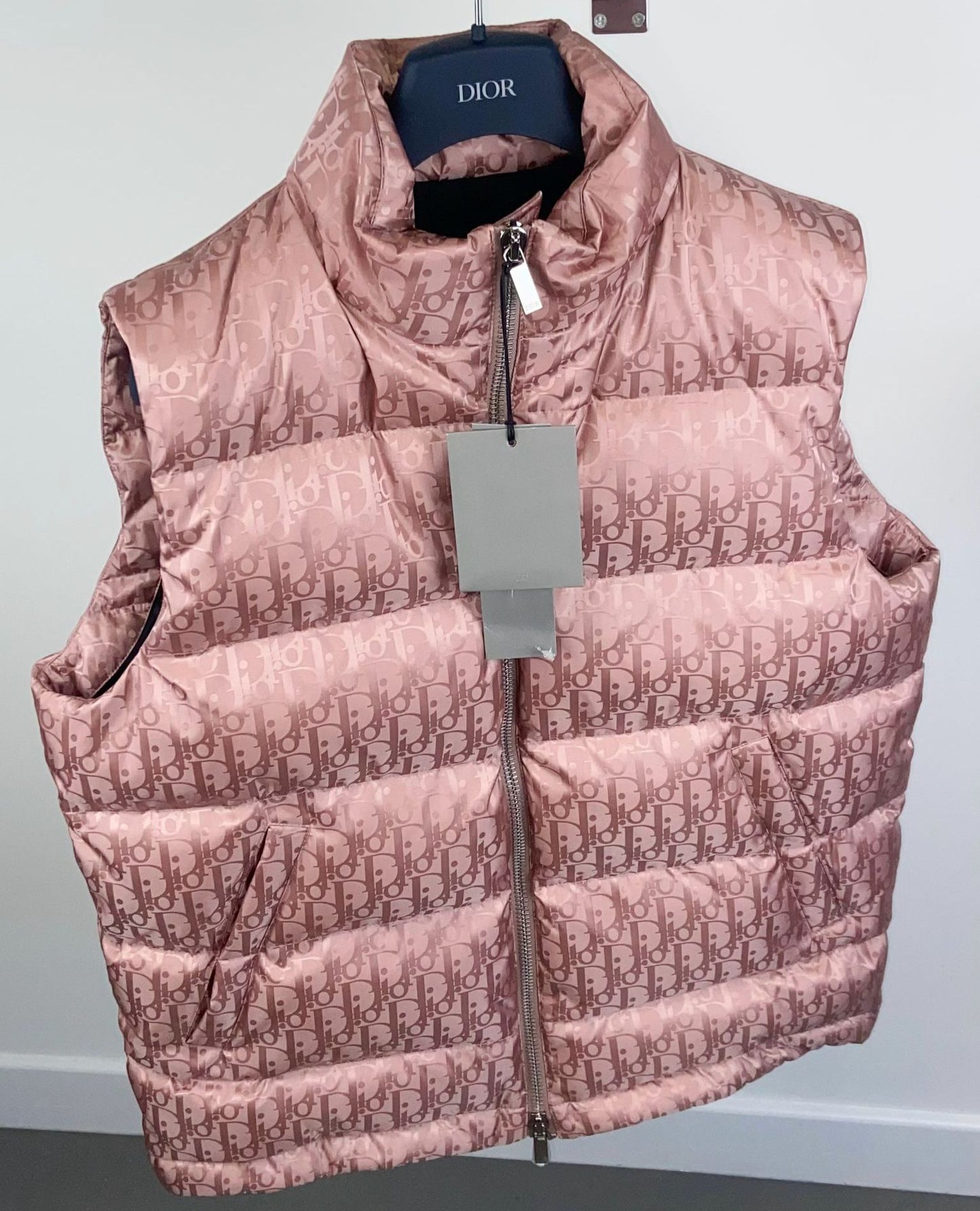 Mens Dior Oblique Gilet Pink